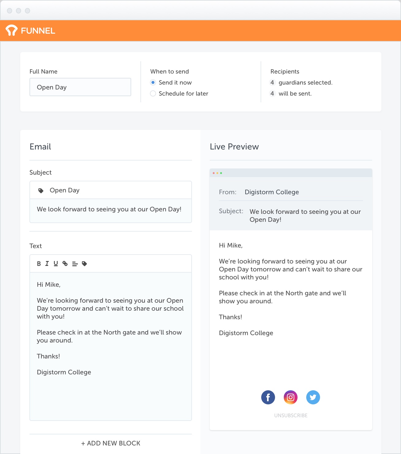 Funnel school CRM